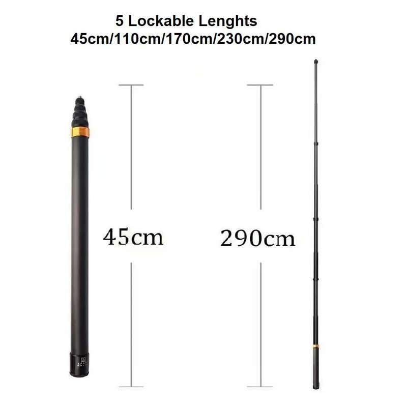 S-Cape 2.9m Carbon Fibre Selfie Stick for Gopro/Insta360 and S-Cape Adapter For GoPro To Camera