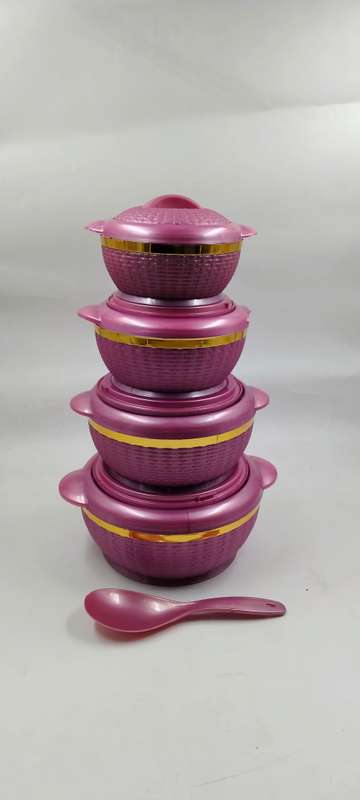 Insulated Casserole-5 Piece Set- Purple and Gold