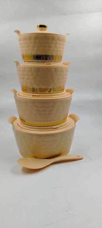 Insulated Casserole-5 Piece Set-beige and gold