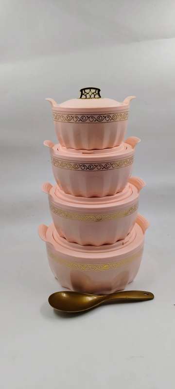 Insulated Casserole-5 Piece Set-pink and gold