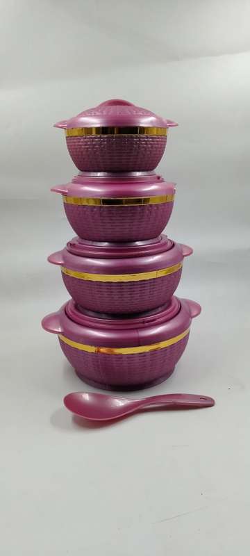 Insulated Casserole-5 Piece Set- Purple and Gold