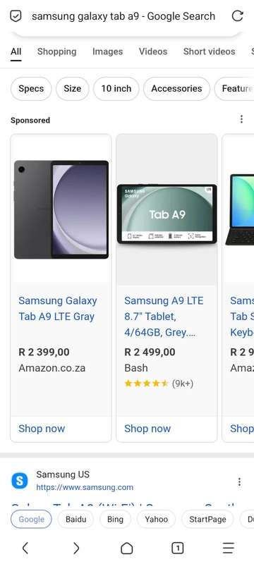 Samsung galaxy TAB A9 4GB RAM 64GB STORAGE NEW