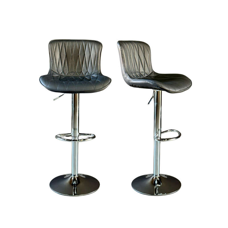 KC FURN - Dawn Faux Leather Set Of 2 Barstools