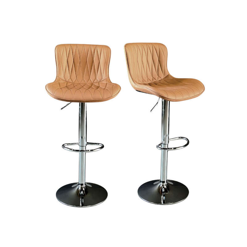 KC FURN  Dawn Faux Leather Set Of 2 Barstools