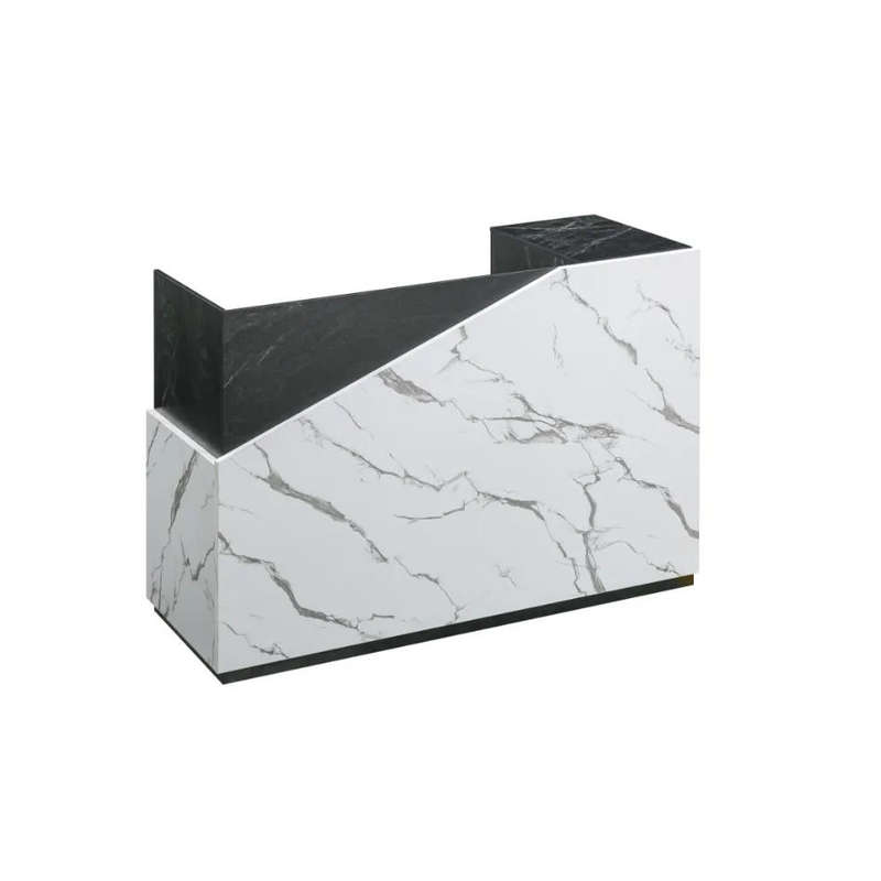 KC FURN  Black And White Reception Desk