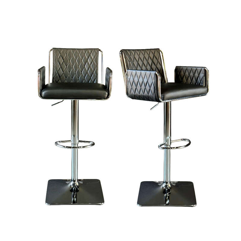 KC FURN  Marvin Set Of 2 Faux Leather Barstools