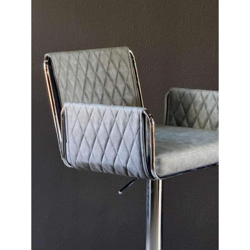 KC FURN  Marvin Set Of 2 Faux Leather Barstools