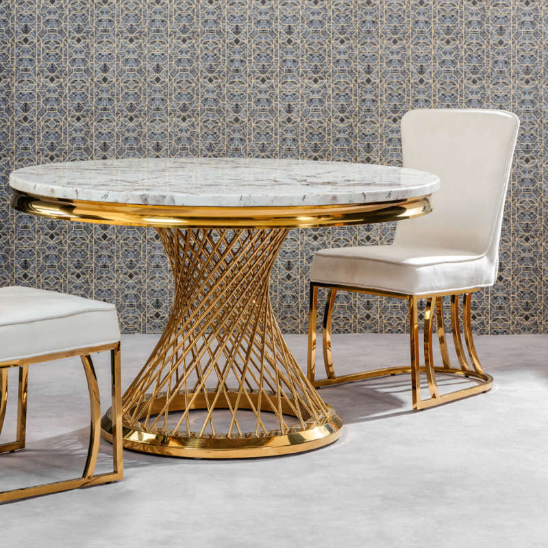 KC FURN  Maelstorm Marble Dining Set