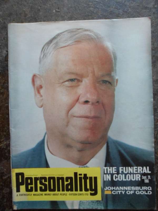 Personality Magazine. 29 Sept 1966. Verwoerd Funeral.
