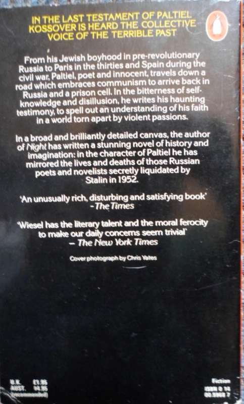 The Testament - Elie Wiesel.