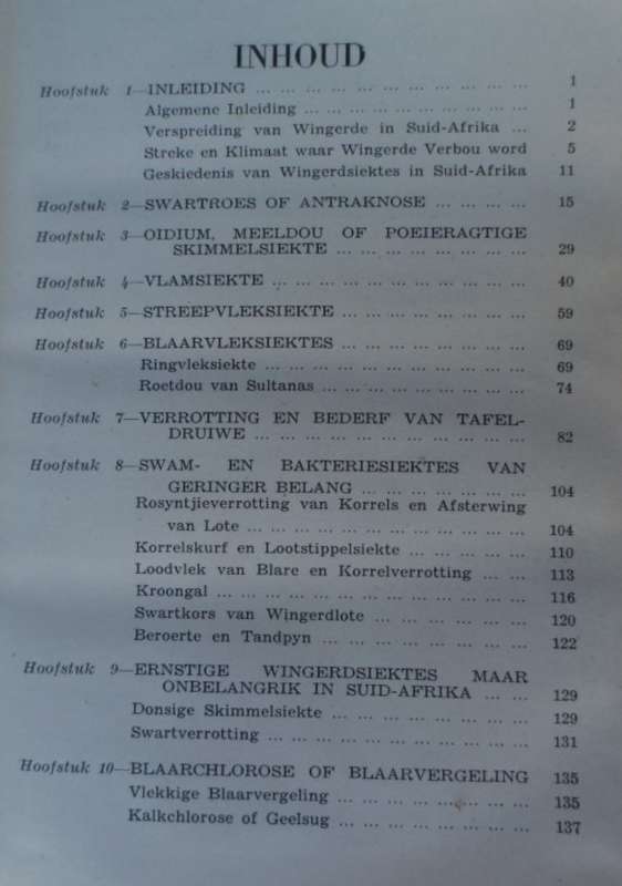 Wingerdsiektes in Suid-Afrika. - S.J. du Plessis. Baie Skaars!