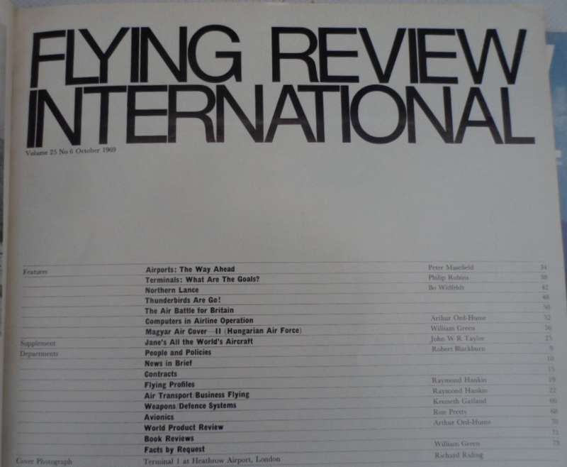 Flying Review International. Oct 1969. Magazine.  Military and Civilian.