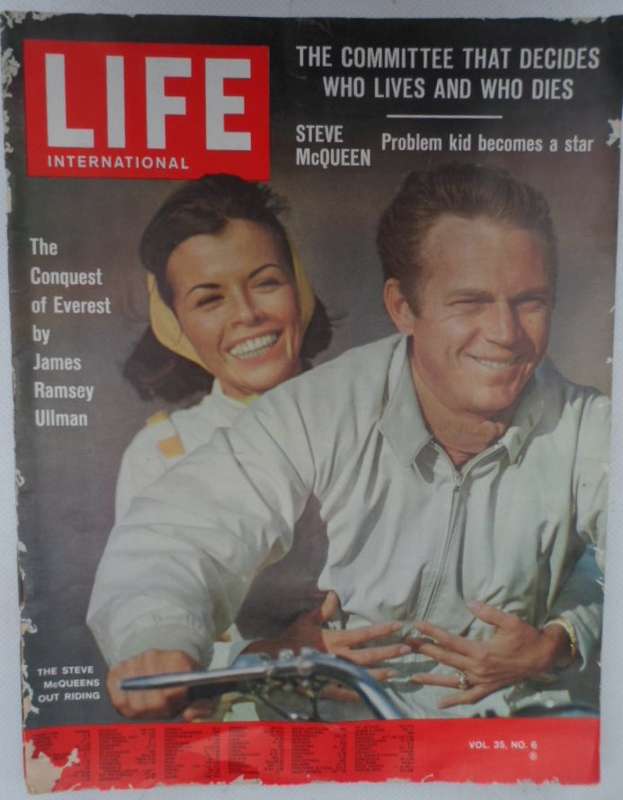 Life Magazine. Vol 35, no 6.  Sept 1963.  Steve McQueen.