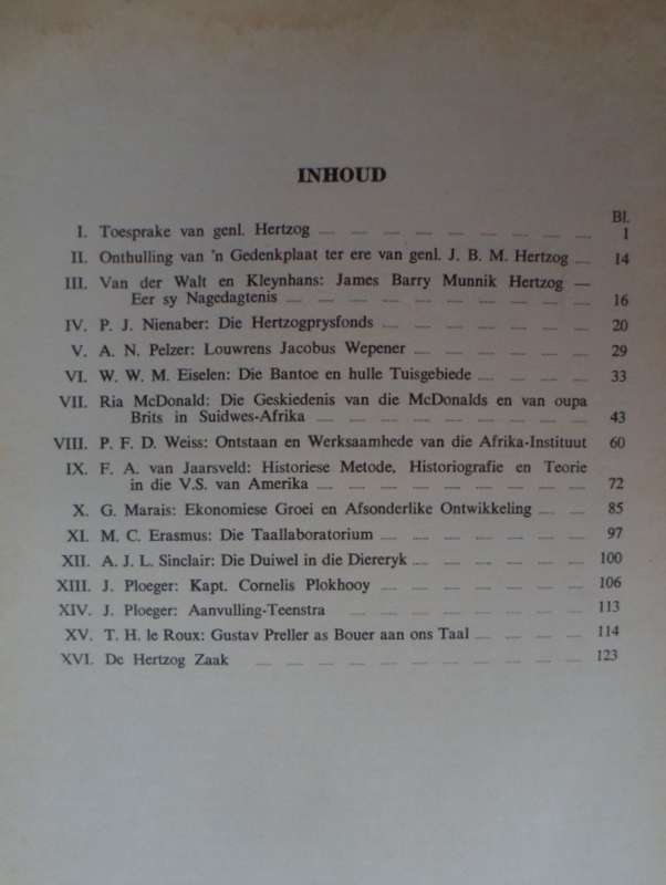 Hertzog-Annale v.d. S.A. Akademie vir Wetenskap en Kuns. Jaarboek 12 - Des 1965.