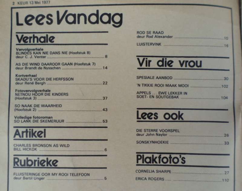 Keur Tydskrif. 13 Mei 1977. Met 3 foto-verhale.