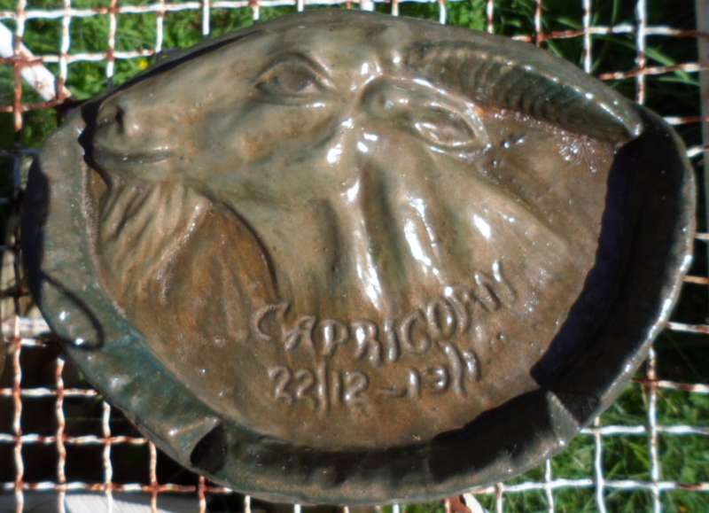 Vintage Ash tray.  Zodiac: Capricorn. Large.