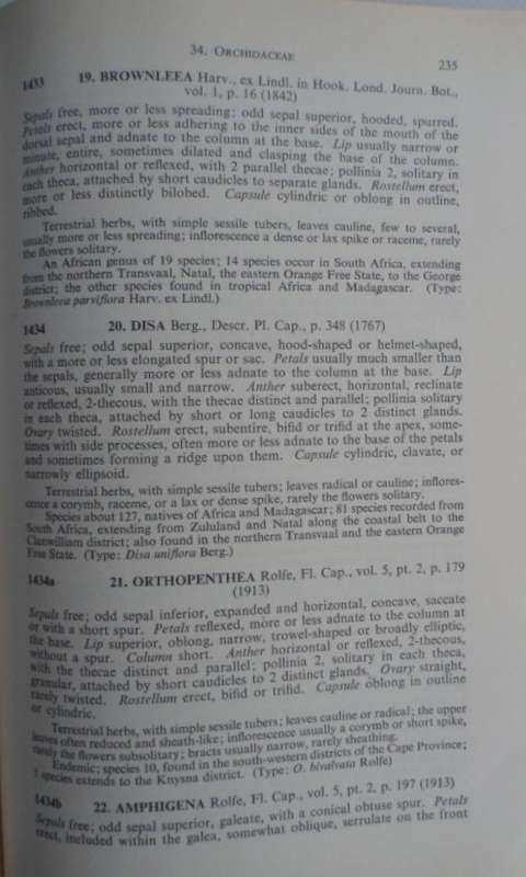 The Genera of South African Flowering Plants - Phillips.  924 Pages.