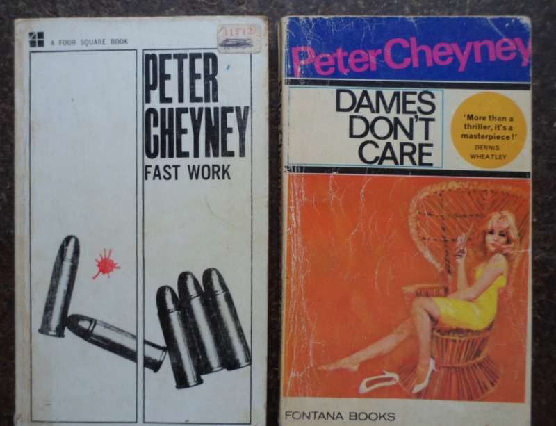 2 Peter Cheyney books, 1 price. Dames don't care & Fast work. .