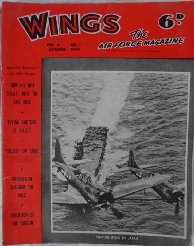 Wings. Air Force Magazine. Vol 4 no 1.  Oct 1944. WW2.