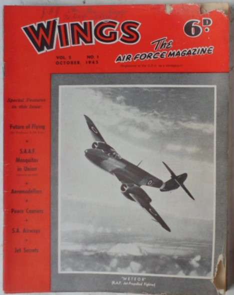 Wings. Air Force Magazine. Vol 5 no 1. Oct 1945. WW2.