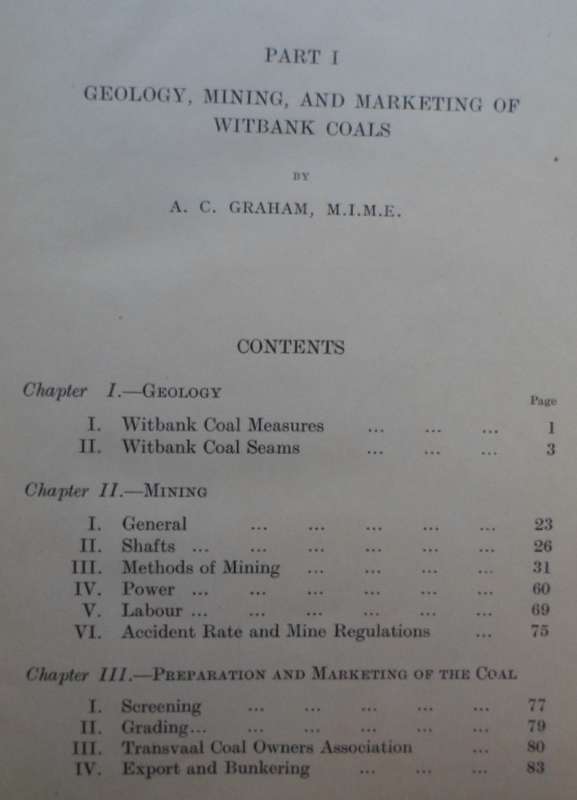The Coals of the Witbank District (Transvaal). RARE!