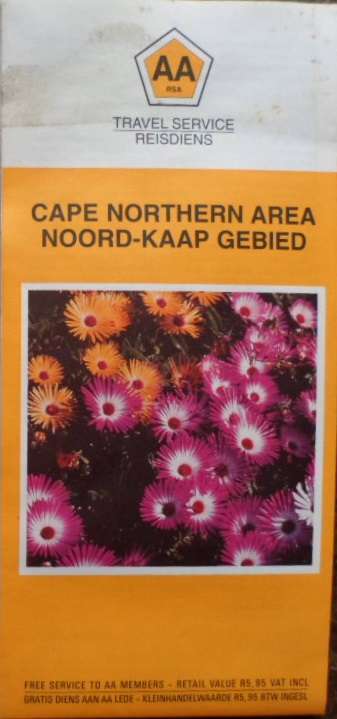 Vintage AA Road Map. PM-3. Cape Northern Area. Noord-Kaap gebied.