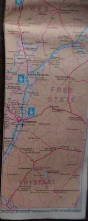 Vintage AA Road Map. PM-3. Cape Northern Area. Noord-Kaap gebied.