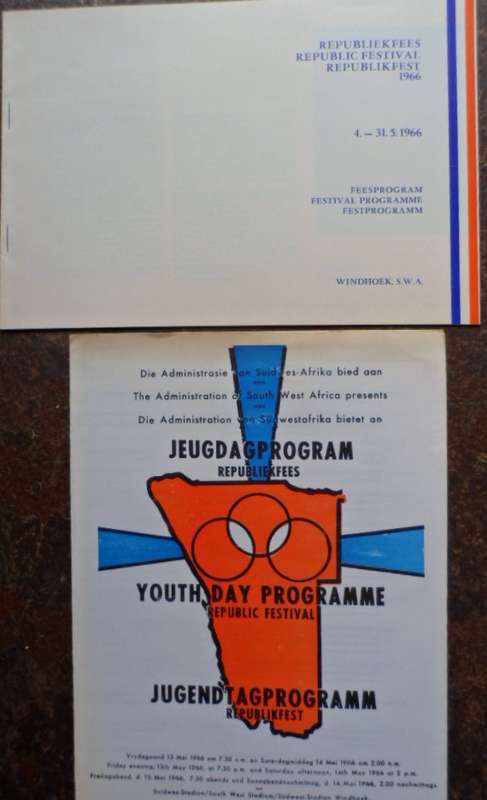Republiekfees /Republikfest /Republic Festival. Windhoek, SWA. 1966. 2 Items.