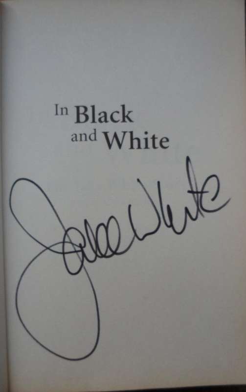 Jake White Signature.  In book: In Black and White.