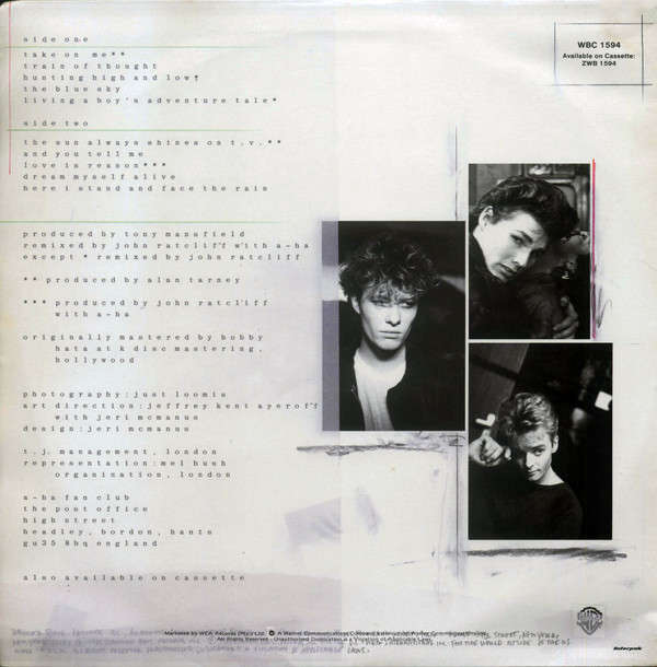 A-Ha. Hunting high and low. Vinyl LP.