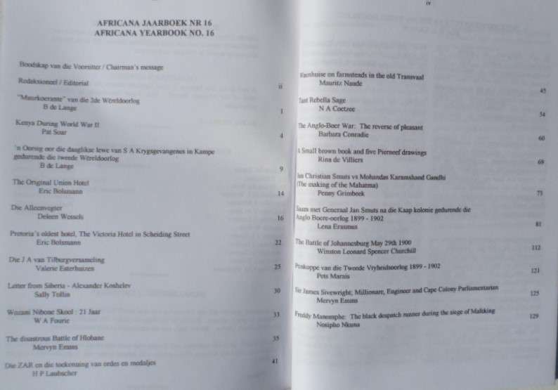 Africana Joernaal / Journal No 16. 1999.