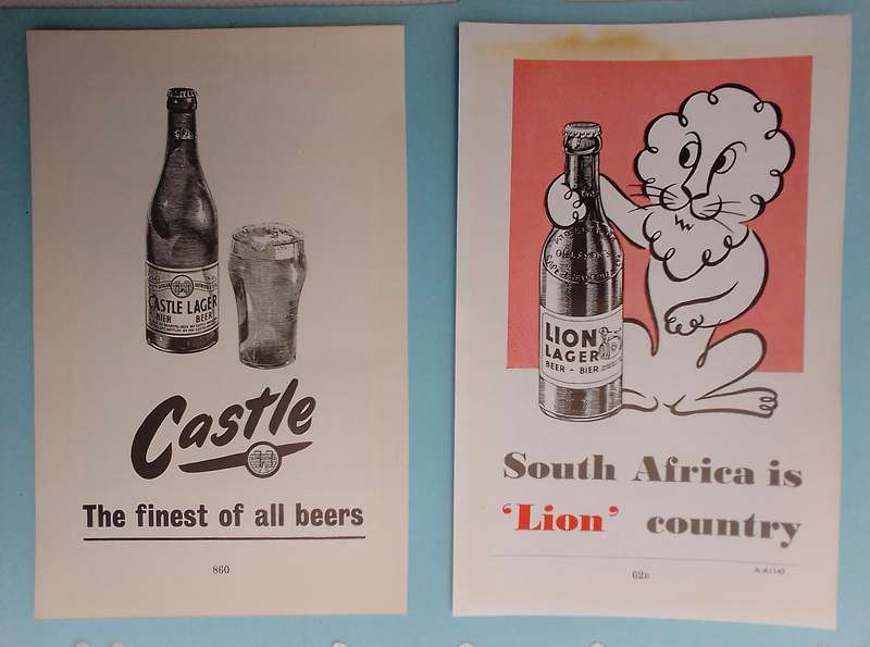 Original Vintage Beer Advertisements. 1954.