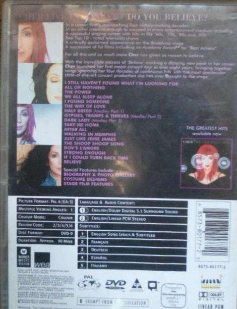 Cher. Live in Concert. DVD.