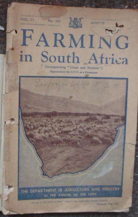 Farming in South Africa.  1942. RARE.