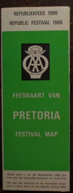 Feeskaart / Festival Map - Pretoria. 1966. AA.