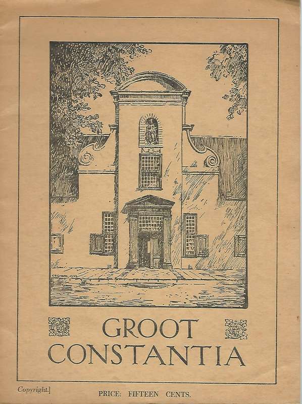 Groot Constantia. Brochure. 1966.