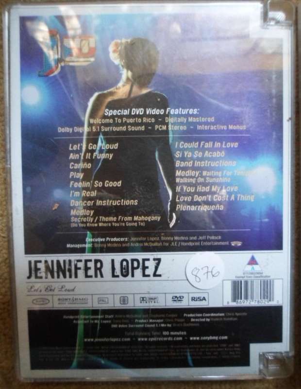 Jennifer Lopez. On Stage. DVD. Import.
