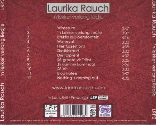 LAURIKA RAUCH - `n lekker verlang liedjie (CD). Geteken.