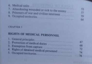 Manual on the Rights and Duties of Medical Personnel in Armed Conflict.