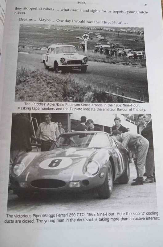'Pipes'.  David Piper and the Springbok Series. Motor racing.