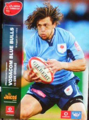 Rugby Program. Blue Bulls vs Griquas. ABSA Currie Cup. 2011.