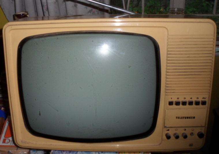 Vintage Black & White Telefunken Television.