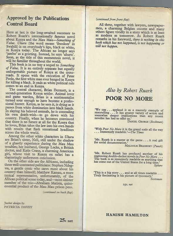 UHURU - Robert Ruark. Mau-Mau.