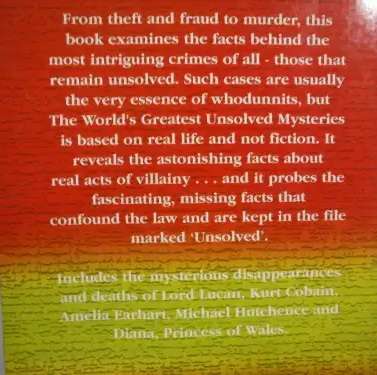 The World`s Greatest Unsolved Mysteries.