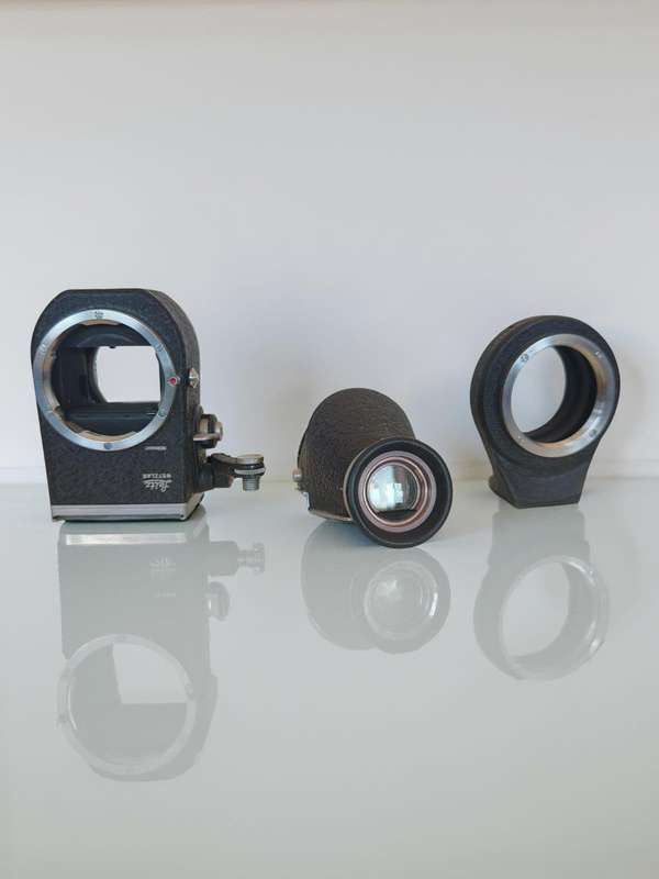 Leitz Telyt 280mm f/4.8 Lens with Visoflex III Reflex Housing + Prism Finder  Leica Telephoto Kit