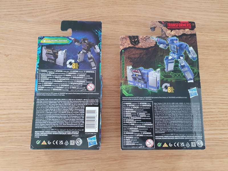 Hasbro Transformers Legacy Evolution Core Class Soundblaster + Kingdom Core Class WFC Soundwave