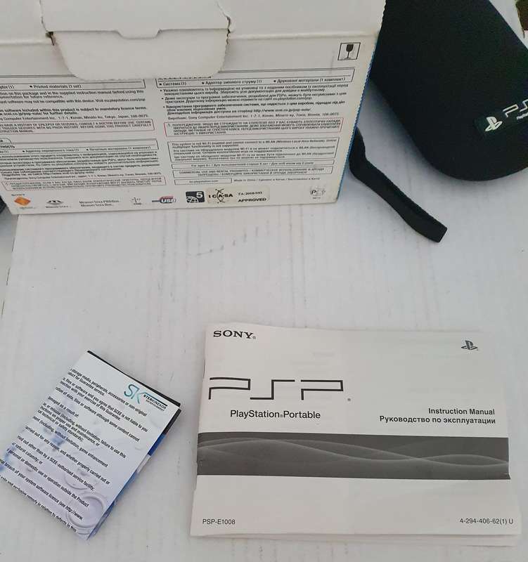 Sony PSP Street Console Boxed Complete + 32GB SD - PSP-E1008cb with 3 Games *TESTED*