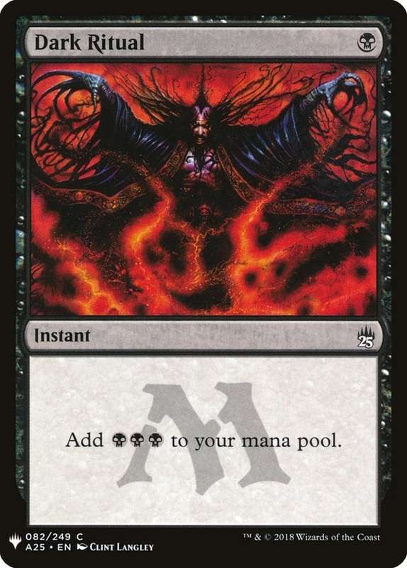 MTG - Magic the Gathering - Mystery Booster/The List: Dark Ritual (Masters 25)