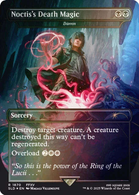 MTG Secret Lair x Final Fantasy: Grimoire Rainbow Foil Edition - Magic The Gathering *Limited*