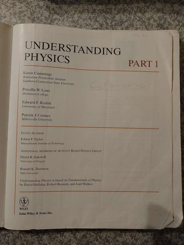 Understanding physics part 1 by Cummings Laws Redish Cooney